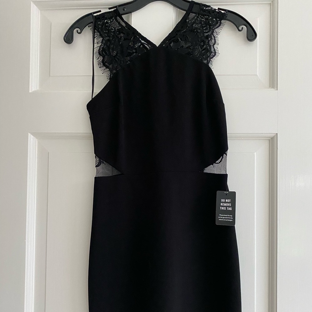 Express Black lace sleeveless dress